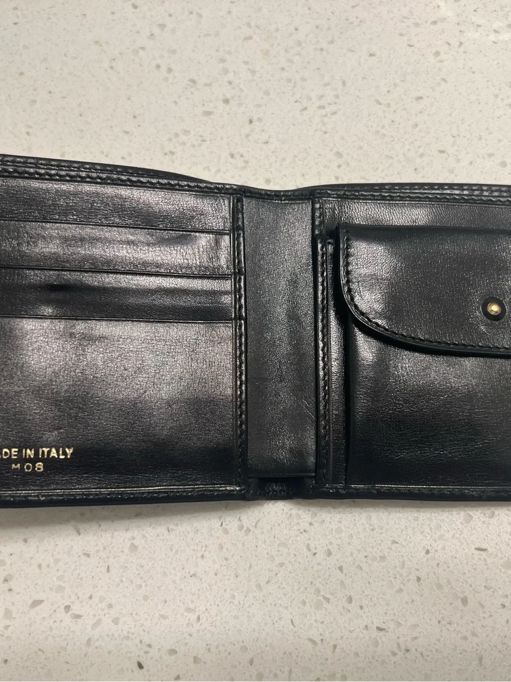 Vintage Celine Triomphe Bifold Wallet with Gold Corner Hardware